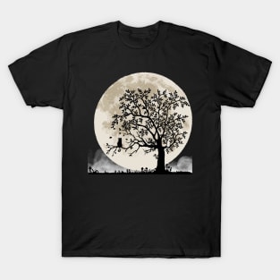 Moon cat graphic design T-Shirt